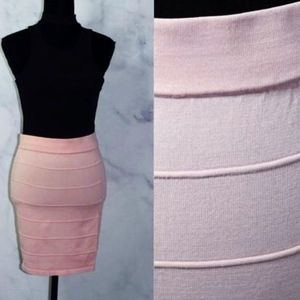Say What Pink Spandex Pencil Skirt (L)